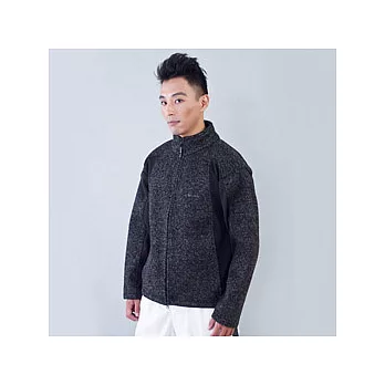 TECL-WOOD《96234》粗針羊毛防風防水透氣保暖外套(深灰色)-XL