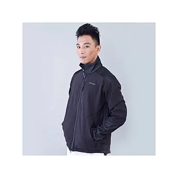 TECL-WOOD《96284》防風防水透氣保暖Soft Shell(軟殼)外套(黑色)-L