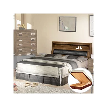 《Homelike》尼克6尺掀床組(含床頭箱)-雙人加大掀床