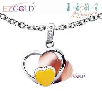 甜蜜約定金飾 ♥愛情渲染♥ 金加鋼墜(女)