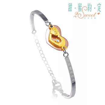 甜蜜約定金飾 ♥心有所屬♥ 金加鋼手環