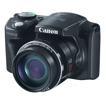 【Canon】PowerShot SX500 IS(中文平輸) - 加送SD16G+專用鋰電池+攝影包+讀卡機+清潔組+保護貼黑