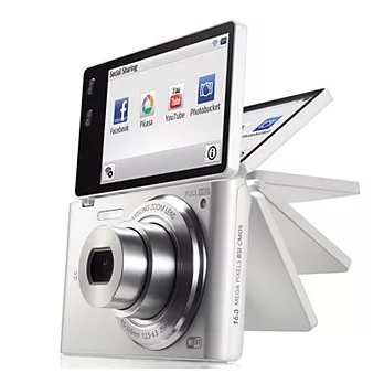 【SAMSUNG】MV900F 內建WIFI多角度拍攝掀背觸控機(公司貨)+32G記憶卡+專用電池X2+專用座充+小腳架+讀卡機+清潔組+保護貼+原廠包-白色