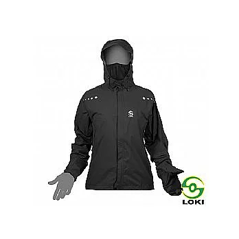 LOKI 男 輕量防水夾克S黑色