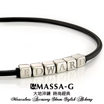 MASSA-G DECO系列【字言字語Alphabet】4MM鍺鈦項鍊(6字組)慕尼黑45cm