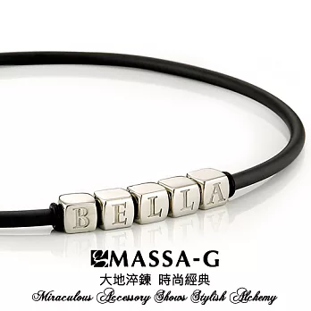 MASSA-G DECO系列【字言字語Alphabet】4MM鍺鈦項鍊(5字組)慕尼黑45cm