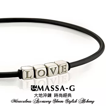 MASSA-G DECO系列【字言字語Alphabet】4MM鍺鈦項鍊(4字組)慕尼黑45cm