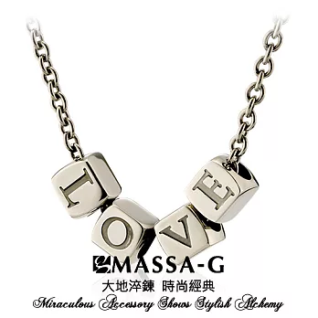 MASSA-G DECO系列【字言字語Alphabet】純鈦項鍊(4字組)S-45cm