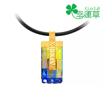 幸運草金飾 ♣1314都給你♣ 黃金水晶墜子(女)