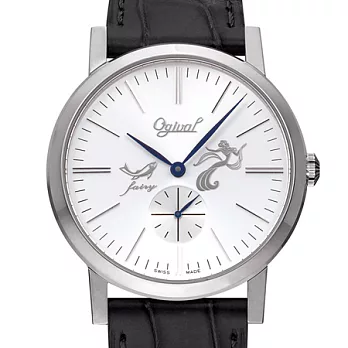 瑞士愛其華 ( Ogival ) 無窮動藝術百年手上鍊紀念錶銀色
