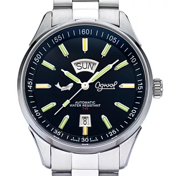 瑞士愛其華( Ogival ) 最新款夜鷹系列自動機械錶黑色