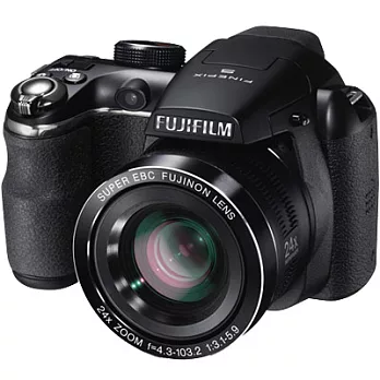 FUJIFILM S4200 24倍變焦長砲類單相機(中文平輸)★送SD8G記憶卡+4入充電池組+專用相機包+4合1讀卡機+相機清潔組+硬式保護貼黑色