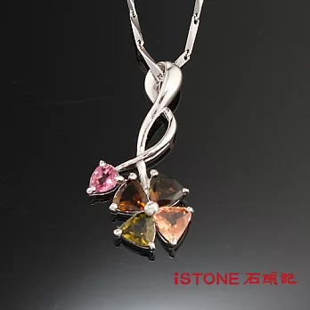 石頭記 花漾繽紛碧璽晶鑽純銀項鍊碧璽