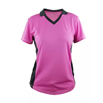 【遊遍天下】MIT 女款抗UV涼爽吸濕排汗POLO衫S081--L玫紅