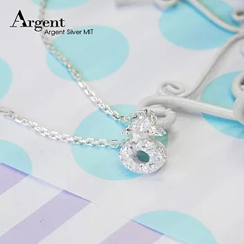 【ARGENT銀飾】「純銀-金蔥-立體男生(符號)」16吋純銀項鍊