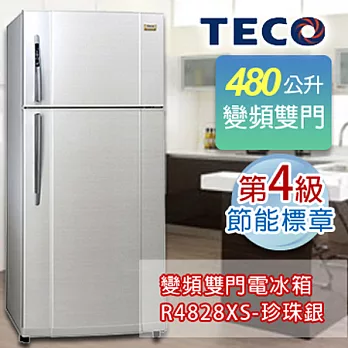 TECO東元480公升DC變頻雙門冰箱R4828XS