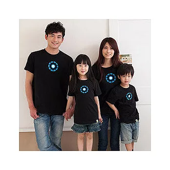 鋼鐵人系列親子裝上衣T恤(iron man t shirt)-小孩140黑