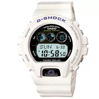 G-SHOCK 潮流趨勢進化終極版太陽能腕錶-白色- G-6900A-7