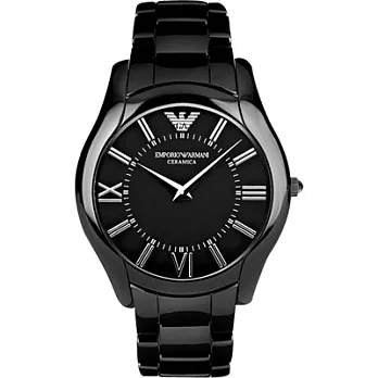 ARMANI 陶瓷歷史秘辛時尚經典優質腕錶-黑-AR1440