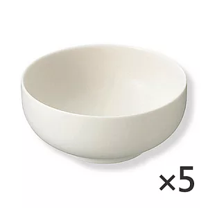 [MUJI 無印良品]米白瓷碗/大/5入
