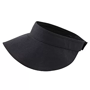 [MUJI 無印良品]麻質可摺疊遮陽帽黑色