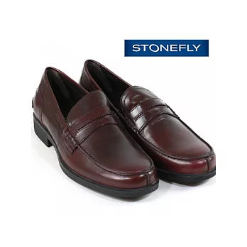 STONEFLY_ 義 大利 時 尚品 牌.經典直套式紳士皮鞋 - 酒紅色 - 6 .5 號(男生款)