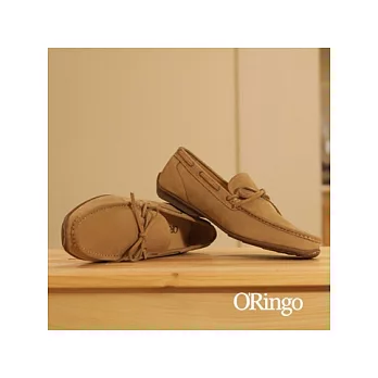 牛巴戈休閒樂福便鞋-鞋帶款Lace-Up loafer 【米白色】2012春色氣質上市-英國尺碼5.5號