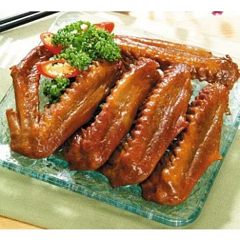 【廣霖煙燻滷味】煙燻鴨舌頭 9支+鴨翅 8支+黃金蛋6粒+百頁豆腐 300克(含運)