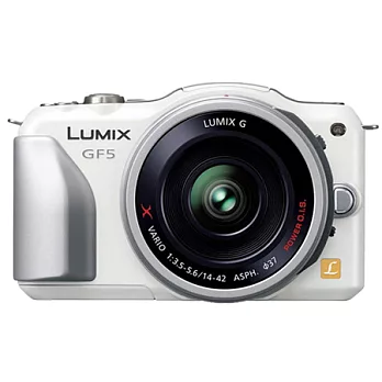 (公司貨)Panasonic GF5+X14-42mm 變焦X鏡組-送32G C10記憶卡+專用電池+原廠相機包+讀卡機+保護貼+吹球清潔組/白色