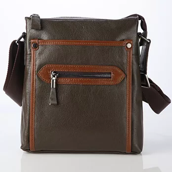 【JENHAO】魅力風格直式牛皮斜背包 9220