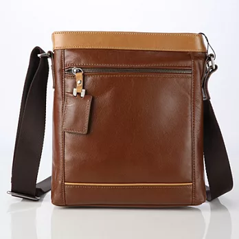 【JENHAO】魅力風格直式牛皮斜背包 28221