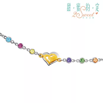 甜蜜約定金飾 ♥愛情♥ 金加鋼手鍊