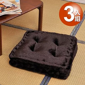 【Ballon】超細柔絨毛胖胖墊/黑色3入組