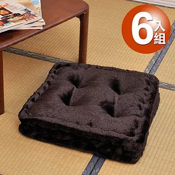 【Ballon】超細柔絨毛胖胖墊/黑色6入組